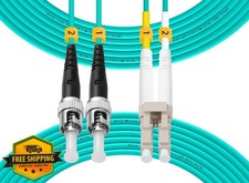 Fibergaga OM3 LC to ST Fiber Patch Cable Duplex 50/125µm LSZH 2M 7ft picture
