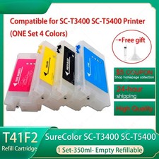 350ML 4pc/set T41F2-T41F5 Empty Refill Cartridge For Epson SureColor T3400 T5400 picture