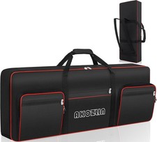 Portable 61 Key Keyboard Gig Bag with Adjustable Straps and Accessory Pockets picture