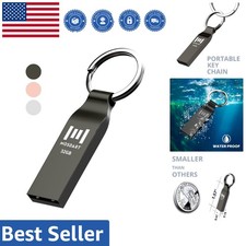 32GB Waterproof Flash Drive with Keychain - Shockproof & Dustproof Memory Stick picture