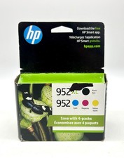 New HP 952 XL Black & 952 Color Ink Combo Pack Of 4 Ink Cartridges EXP- 2027 picture