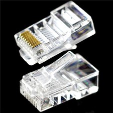 12Pcs Practical Internet Gold Plated Cable Modular Plug Adapter RJ45 8P8C CAT5E picture
