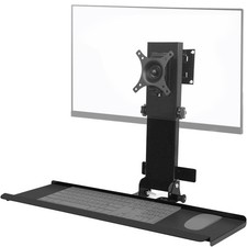 Monitor Wall Mount with Foldable Keyboard Tray for Mac mini/Small PCs Monitor an picture