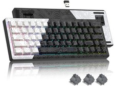Womier Wireless Gaming Keyboard 60 Percent with QMK/VIA, Topographic Creamy M... picture
