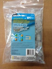 IDEAL CAT5e RJ-45 8P8C Modular Plugs, Pack of 100 pcs, P/N 86-396 picture