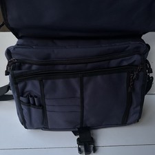 U.S. Luggage New York Carryall Laptop Bag w/ Multiple Pockets  Large Navy Blue picture