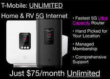 T-Mobile 5G 4G UNLIMITED Data Router Internet WiFi Wi-Fi Plan Home & RV $75/mo picture