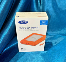 Lacie 5TB Rugged USB-C Mobile Storage External Hard Drive - STFR5000800 picture