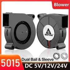 50mm 5015 Turbo Blower Fan DC 5V 12V 24V Dual Ball Bearing for 3D Printer picture