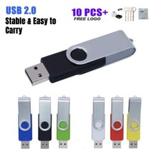 10Pcs Rotate Colorful 4GB 8GB 16GB 32GB USB 2.0 Flash Drive Memory Stick Device picture