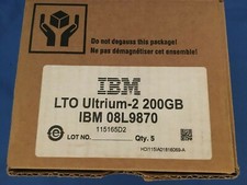 5 New IBM 08L9870 LTO-2 200GB/400GB ULTRIUM DATA TAPE Cartridges fast shipping.  picture