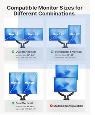 HUANUO HNDS6 Dual Monitor Stand - Black picture