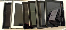 Bundle of 6 Apple iPad AppleId lock Silver Tablet For Parts/Not Working picture