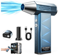 Plumero aire comprimido 380000RPM LED eléctrico 4 niveles recargable limpieza. i picture