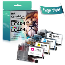 4PK High Yield LC 404 Ink For Brother LC404 MFC-J1205W MFC-J1215W MFC-J1205W XL picture
