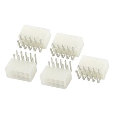 5 Pcs 10 Pin 90 Degree Terminal Power Supply PCB ATX Connector Beige picture