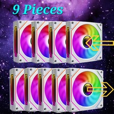 9Pcs Upsiren Abyss UF1 Prism 4 Pro 120mm Infinite Mirror aRGB PC Fans DaisyChain picture