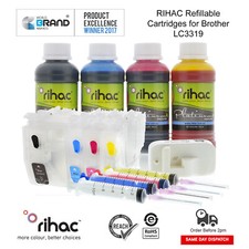 Rihac LC-3317 LC-3319 Refillable Ink Cartridges kit for Brother MFC-J5730DW 6930 picture