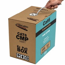 BN CABLES CAT6 PLENUM UTP 100% PURE COPPER 550Mhz, 23AWG 1000FT CABLE 10 Colors picture