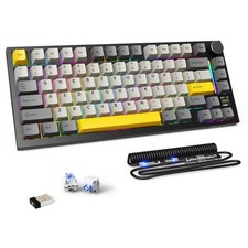 MAMBASNAKE X820 Ultra Wireless Mechanical Keyboard Gray Gift Switch picture