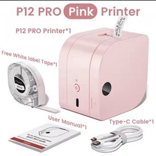 Label Maker Machine with Tape, P12 Ribbon Printer Machine Small Bluetooth Lab... picture