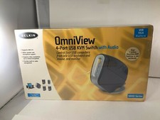 Belkin F1DS104U OmniView 4-Port USB KVM Switch with Audio - SOHO Series - NEW picture