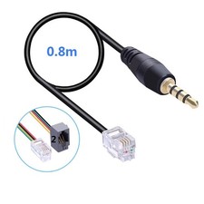 RJ9 to 3.5mm Audio Adapter Cable Headset Adapter for Office Phone Cisco 0.8m picture