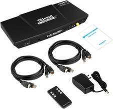 TESmart Newest HDMI KVM Switch 2 Ports 4K@60Hz Ultra HD 2x1 picture