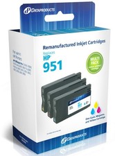 NEW DATAPRODUCTS 3 PACK Ink Cartridges For HP 951 Cyan Magenta Yellow NO BOX picture