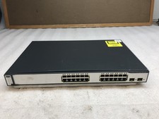 Cisco C3750 24PS 24 Port Gigabit POE Network Switch WS-C3750G-24PS-S picture