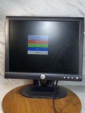 Dell REV A01 Flat Screen Computer Monitor Works With Power Cord 17 Inch Stand picture