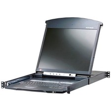 ATEN 8-Port 17in. Dual Rail CAT5 LCD KVM Over the Net-TAA Compliant picture