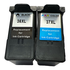 2PK Lexmark 36XL 37XL BLACK & COLOR HY Ink Cartridge for X3650 X4650 X5650 picture