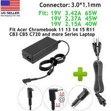 65W Charger For Acer Travelmate B1 Laptop Power Supply Adapter Cord Aspire S 13 picture