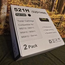 521H 52D1H00 High Yield Compatible Toner 2 Pack Replacement For Lexmark Printer picture