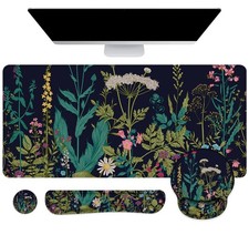 4In1 Large Mouse Pad Keyboard Wrist Rest Ergonomic Gaming Desk Mat Set picture