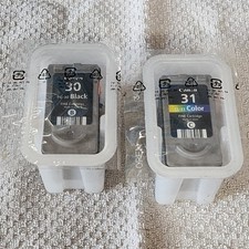 Canon PG-30 Black W/CL-31 Color Ink Cartridges Lot Of 2 Genuine New Sealed picture
