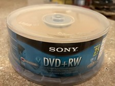 SONY DVD+RW 25 PACK 120 Min 4.7 GB/Go 1x - 4x Speed NEW SEALED picture