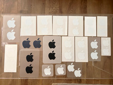 34 Apple Mac Logo Stickers Decal Lot Bundle - White/Black picture