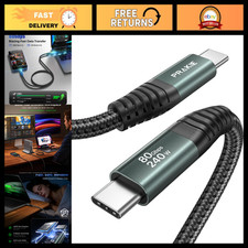 240W USB C Cable 6.6FT Thunderbolt 5, 80Gbps High-Speed Data Transfer Cable picture
