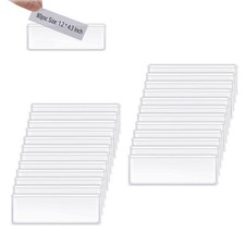 80 PCS Self Adhesive Label Holder Index Card Tag Pocket Storage 1.2x4.3 Inch picture