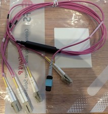MTP Female 8 Fibers OM4 50/125 Multimode Breakout to 4 LC 1 Meter picture