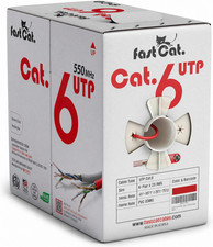 Cat6 Ethernet Cable - 23 AWG, CMR, Solid Bare Copper - 998ft - Red picture