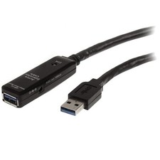StarTech USB3AAEXT10M 10m USB 3.0 Active Extension Cable - M/F - Black picture