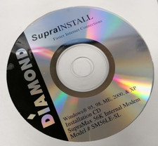Vintage Diamond SupraMax 56K Internal Modem Installation CD P/N: SM56LE-SL picture
