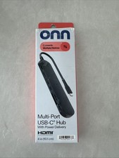 Onn Multi Port USB C Hub w/ Power Delivery Open Box Never Used picture