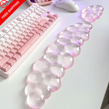 Aszqvd Mouse Pad with Wrist Rest, Soft Cloud Gel Keyboard M, Pink picture