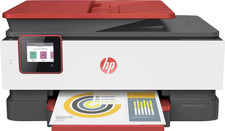 HP OfficeJet Pro 8035e All in One Printer - Coral, Used *read* picture