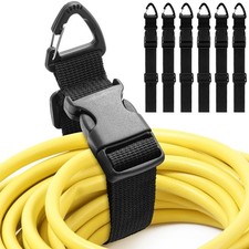 Extension Cord Organizer 6 Pack 17 Inch Heavy Duty Black Nylon Hose Hanger picture