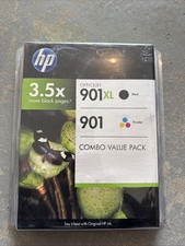 🫟 NEW HP 901XL/901 Black/Tri-Color Combo Pack Ink Cartridges picture